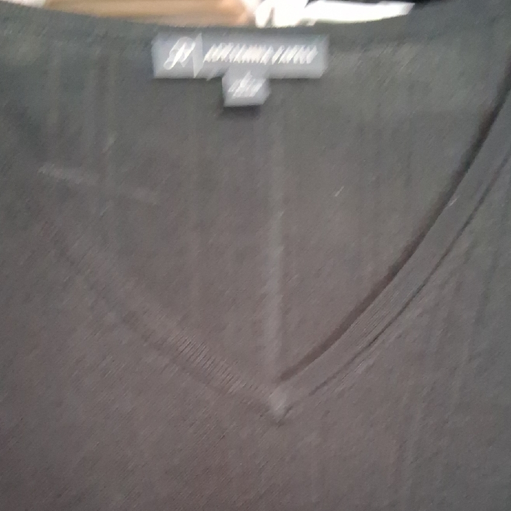 Adrianna Papell Black V-Neck Sweater - Picture 3 of 4